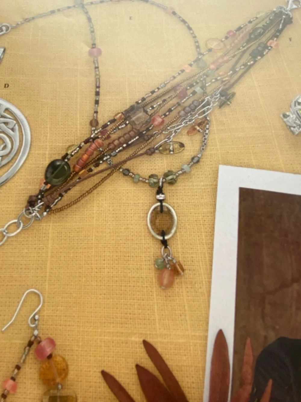 Silpada Delicate Multicolor Bead Pendant Necklace N2008  17” inches - Picture 8 of 8